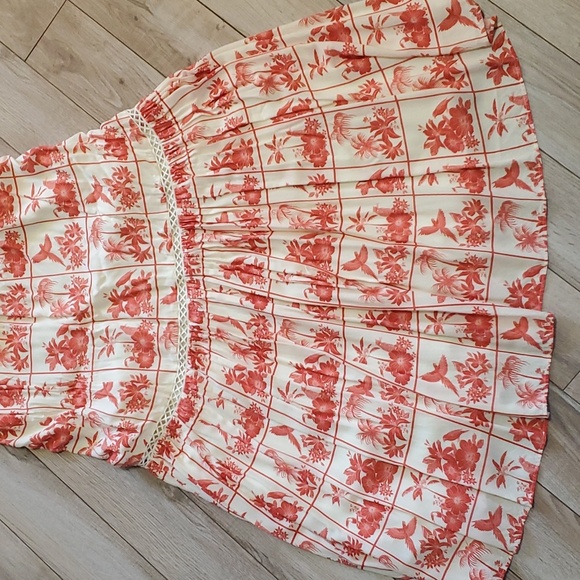 Farm Rio Floral Maxi Dress Odessa Tiered Bow Dress Size L - Picture 5 of 15